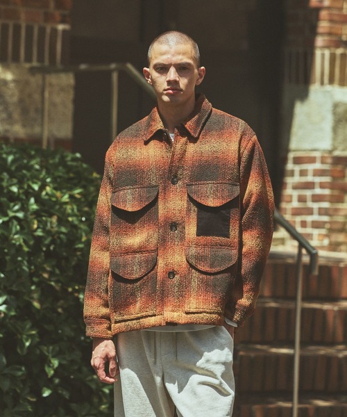 niko and...(ニコアンド)の「【ANDSEWN (アンドソーン)】マッキーノジャケット(ブルゾン・メンズ・ブラウン/マスタード・MEDIUM/LARGE)」の7枚目の写真