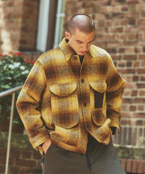 niko and...(ニコアンド)の「【ANDSEWN (アンドソーン)】マッキーノジャケット(ブルゾン・メンズ・ブラウン/マスタード・MEDIUM/LARGE)」の16枚目の写真