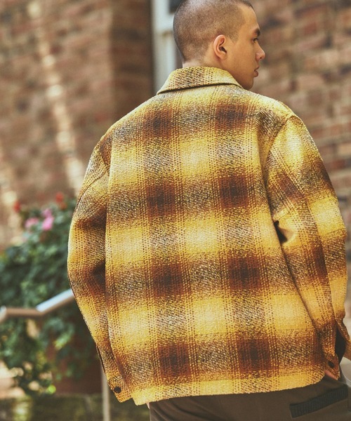 niko and...(ニコアンド)の「【ANDSEWN (アンドソーン)】マッキーノジャケット(ブルゾン・メンズ・ブラウン/マスタード・MEDIUM/LARGE)」の18枚目の写真