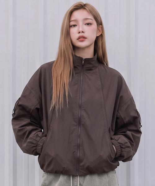 GRAYBLVD（グレイブラバット）の「ビリー ドルマンスリーブ ウインドブレーカー (ブラック)（ナイロンジャケット・レディース・その他・LARGE/MEDIUM）」の9枚目の写真