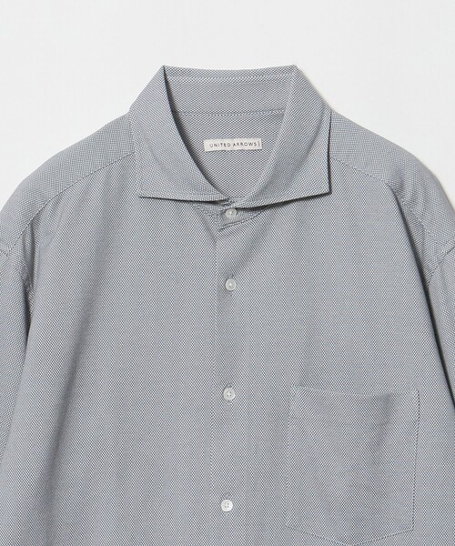 UNITED ARROWS(ユナイテッドアローズ)の「ロイヤルオックス カッタウェイカラー シャツ COMFORT EASY―MODEL 抗菌防臭(シャツ/ブラウス・メンズ・ネイビー/ライトグレー・S/M/L/XL)」の9枚目の写真