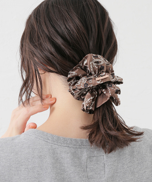 journal standard L'essage(ジャーナルスタンダードレサージュ)の「MANIPURI/マニプリ ラッフシュシュ(その他ヘアアクセサリー・レディース・ブラウン・FREE)」の6枚目の写真