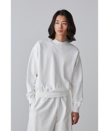 Y / ORGANIC COTTON BLEND HEAVY WEIGHT FLEECE CREW NECK