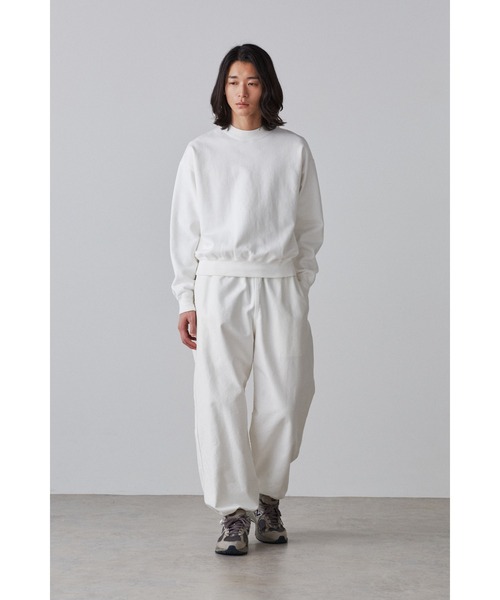 Y(ワイ)の「Y / ORGANIC COTTON BLEND HEAVY WEIGHT FLEECE CREW NECK(Tシャツ/カットソー・メンズ・ネイビー/ホワイト・SMALL/MEDIUM)」の3枚目の写真