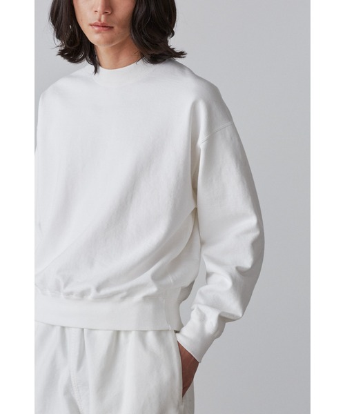 Y(ワイ)の「Y / ORGANIC COTTON BLEND HEAVY WEIGHT FLEECE CREW NECK(Tシャツ/カットソー・メンズ・ネイビー/ホワイト・SMALL/MEDIUM)」の7枚目の写真