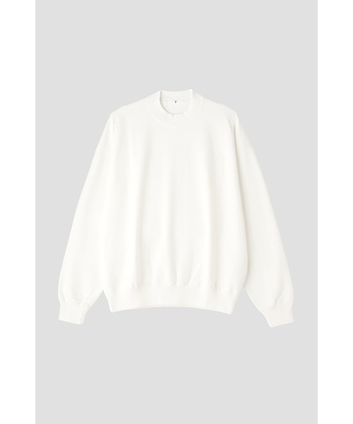 Y(ワイ)の「Y / ORGANIC COTTON BLEND HEAVY WEIGHT FLEECE CREW NECK(Tシャツ/カットソー・メンズ・ネイビー/ホワイト・SMALL/MEDIUM)」の8枚目の写真