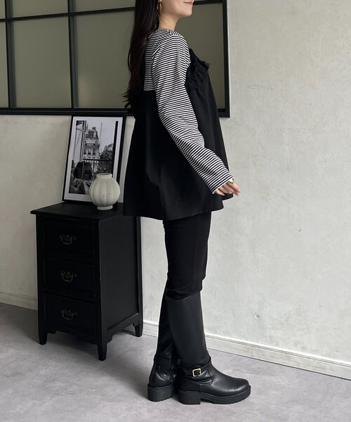 prose verse(プロズヴェール)の「デコルテフリルドッキングトップス(Tシャツ/カットソー・レディース・ブラック・LARGE/MEDIUM)」の12枚目の写真
