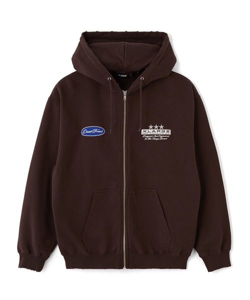 DAMAGED ZIP HOODED SWEATSHIRT（パーカー）｜XLARGE（エクストラ