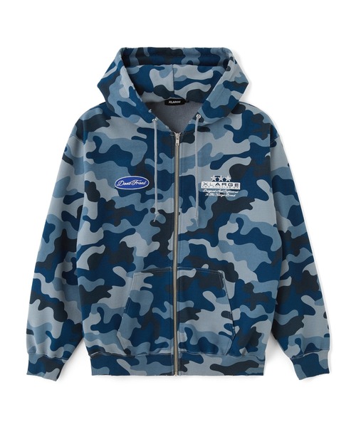 DAMAGED ZIP HOODED SWEATSHIRT（パーカー）｜XLARGE（エクストラ