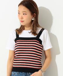 Another Edition | レトロボーダーニットキャミ/ AEMFC レトロ BOR KNIT CAMI(キャミソール)