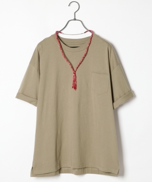 RAGEBLUE（レイジブルー）の「＜トレンドのBIGシルエット＞コーマポケットＴシャツ/726570（Tシャツ/カットソー・メンズ・ブラック/ホワイト/キャメル/グレー/ブルー・MEDIUM/LARGE/SMALL）」の5枚目の写真