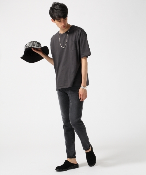 RAGEBLUE（レイジブルー）の「＜トレンドのBIGシルエット＞コーマポケットＴシャツ/726570（Tシャツ/カットソー・メンズ・ブラック/ホワイト/キャメル/グレー/ブルー・MEDIUM/LARGE/SMALL）」の12枚目の写真