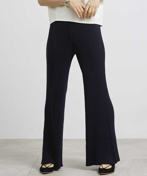 UNITED TOKYO（ユナイテッドトウキョウ）の「ニットワイドパンツ（その他パンツ・レディース・ブラウン/ネイビー/グレー・FREE）」の3枚目の写真