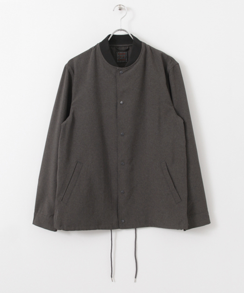 SENSE OF PLACE by URBAN RESEARCH（センスオブプレイスバイアーバンリサーチ）の「リブカラーコーチジャケット（その他アウター・メンズ・グレー/チャコールグレー・LARGE/MEDIUM）」の9枚目の写真