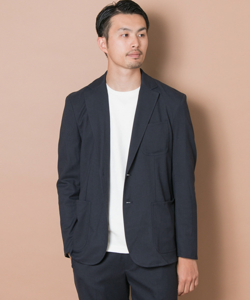 URBAN RESEARCH(アーバンリサーチ)の「UR TAILOR キャリーマンストレッチセットアップJK(テーラードジャケット・メンズ・ネイビー/グレー・MEDIUM/LARGE/SMALL)」の2枚目の写真