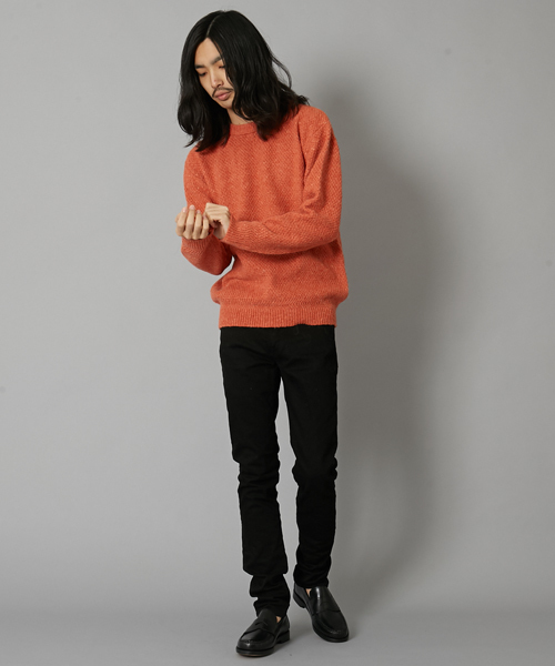 AMERICAN RAG CIE(アメリカンラグシー)の「アルパカ混 鹿の子 プルオーバーニット(ニット/セーター・メンズ・チャコールグレー/オレンジ/ネイビー/オフホワイト/グリーン系その他・1/2)」の8枚目の写真