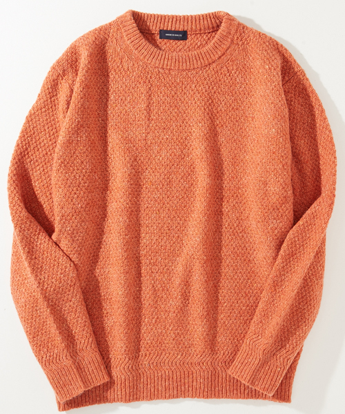 AMERICAN RAG CIE(アメリカンラグシー)の「アルパカ混 鹿の子 プルオーバーニット(ニット/セーター・メンズ・チャコールグレー/オレンジ/ネイビー/オフホワイト/グリーン系その他・1/2)」の11枚目の写真