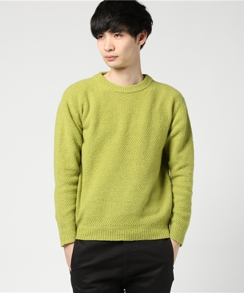 AMERICAN RAG CIE(アメリカンラグシー)の「アルパカ混 鹿の子 プルオーバーニット(ニット/セーター・メンズ・チャコールグレー/オレンジ/ネイビー/オフホワイト/グリーン系その他・1/2)」の4枚目の写真