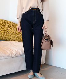 N.（N. Natural Beauty Basic） | ◆ミディアムウエイトハイウエストテーパードデニム(デニムパンツ)