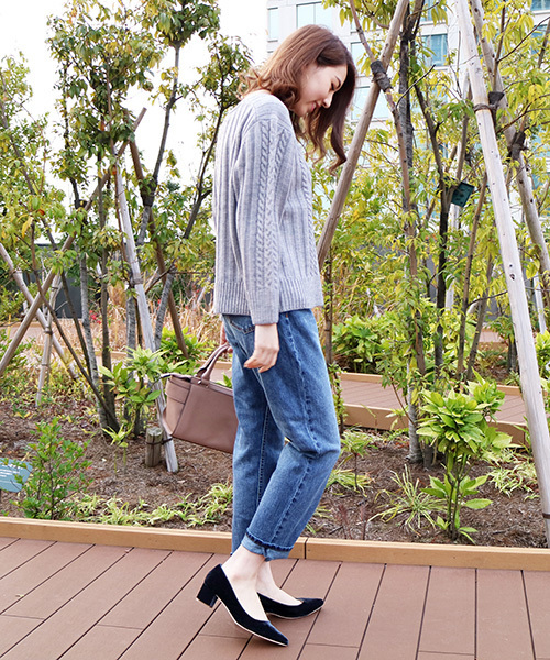 N.（N. Natural Beauty Basic）（エヌエヌナチュラルビューティーベーシック）の「ミディアムウエイトハイウエストテーパードデニム（デニムパンツ・レディース・ダークネイビー/ブルー・MEDIUM/SMALL）」の22枚目の写真