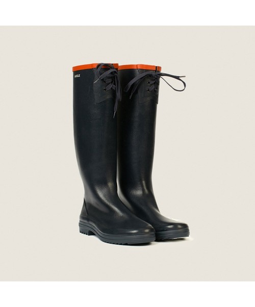 【新品未使用】AIGLE ネイビー ロングブーツ 37 ミスマリオン 袋なし セール】ミス マリオン（レインシューズ）｜AIGLE（エーグル）の