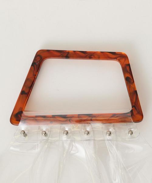 Another Edition（アナザーエディション）の「スクエアハンドルクリアバッグ（トートバッグ・レディース・ブラック/ブラウン・フリー）」の5枚目の写真