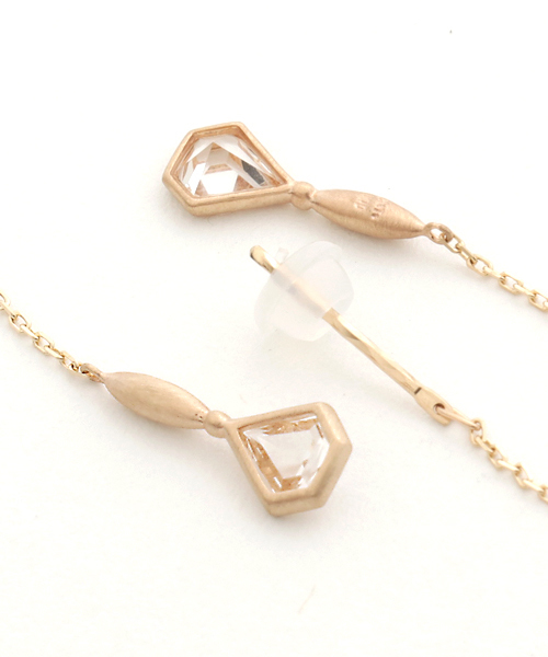 agete（アガット）の「K10クォーツアメリカンピアス（10172112043  