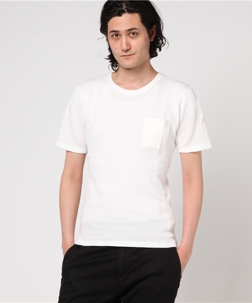 AZ by junhashimoto (エーゼイ バイ ジュンハシモト)ワッフルポケットレザーTEE (6012) AZ by junhashimoto (エーゼイ バイ ジュンハシモト)ワッフルポケットレザーTEE (6012)