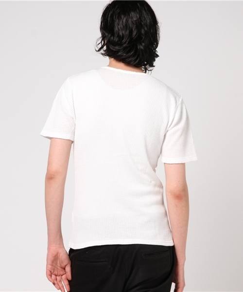 AZ by junhashimoto (エーゼイ バイ ジュンハシモト)ワッフルポケットレザーTEE (6012) AZ by junhashimoto (エーゼイ バイ ジュンハシモト)ワッフルポケットレザーTEE (6012)