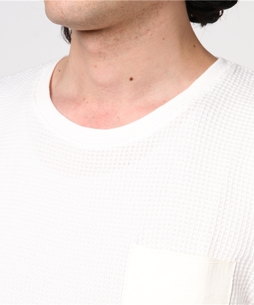 AZ by junhashimoto (エーゼイ バイ ジュンハシモト)ワッフルポケットレザーTEE (6012) AZ by junhashimoto (エーゼイ バイ ジュンハシモト)ワッフルポケットレザーTEE (6012)