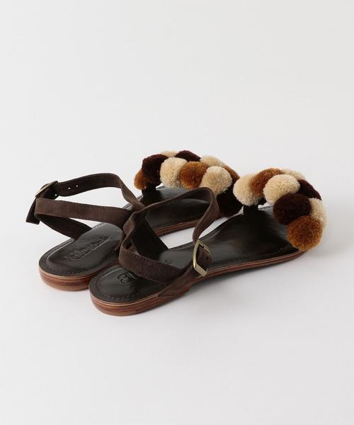 BEAUTY&YOUTH UNITED ARROWS（ビューティーアンドユースユナイテッドアローズ）の「＜BALI BALI＞ポンポンフラットサンダル ◆（サンダル・レディース・その他1/ダークブラウン・36/38/37）」の6枚目の写真