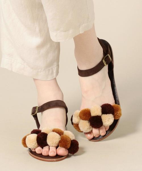 BEAUTY&YOUTH UNITED ARROWS（ビューティーアンドユースユナイテッドアローズ）の「＜BALI BALI＞ポンポンフラットサンダル ◆（サンダル・レディース・その他1/ダークブラウン・36/38/37）」の9枚目の写真