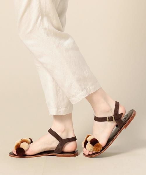 BEAUTY&YOUTH UNITED ARROWS（ビューティーアンドユースユナイテッドアローズ）の「＜BALI BALI＞ポンポンフラットサンダル ◆（サンダル・レディース・その他1/ダークブラウン・36/38/37）」の10枚目の写真