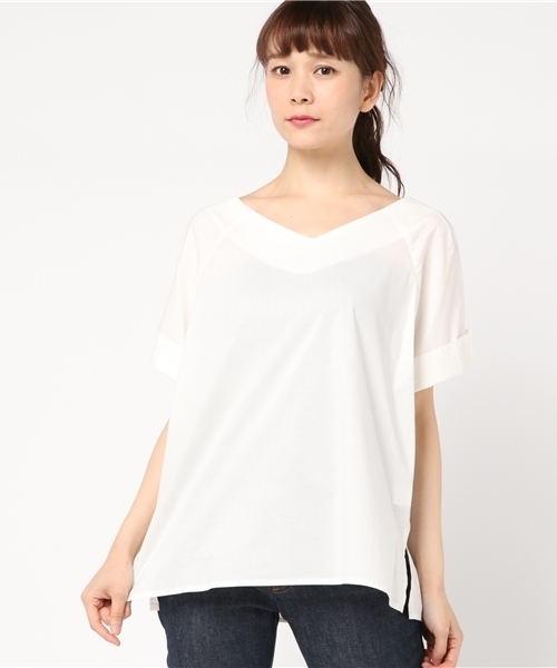 N.(N. Natural Beauty Basic)(エヌエヌナチュラルビューティーベーシック)の「バックギャザーブラウス(シャツ/ブラウス・レディース・ホワイト/ブラウン/レッド/グリーン・MEDIUM)」の12枚目の写真