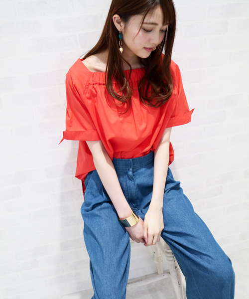 N.(N. Natural Beauty Basic)(エヌエヌナチュラルビューティーベーシック)の「バックギャザーブラウス(シャツ/ブラウス・レディース・ホワイト/ブラウン/レッド/グリーン・MEDIUM)」の15枚目の写真