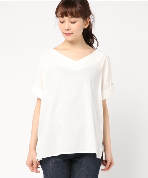 N.(N. Natural Beauty Basic)(エヌエヌナチュラルビューティーベーシック)の「バックギャザーブラウス(シャツ/ブラウス・レディース・ホワイト/ブラウン/レッド/グリーン・MEDIUM)」の5枚目の写真