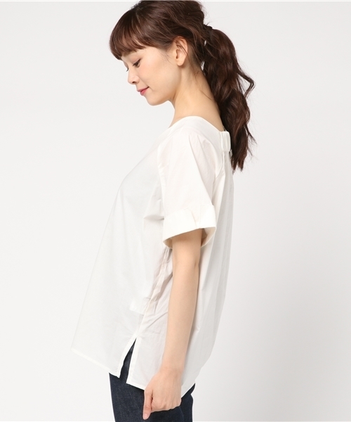 N.(N. Natural Beauty Basic)(エヌエヌナチュラルビューティーベーシック)の「バックギャザーブラウス(シャツ/ブラウス・レディース・ホワイト/ブラウン/レッド/グリーン・MEDIUM)」の6枚目の写真