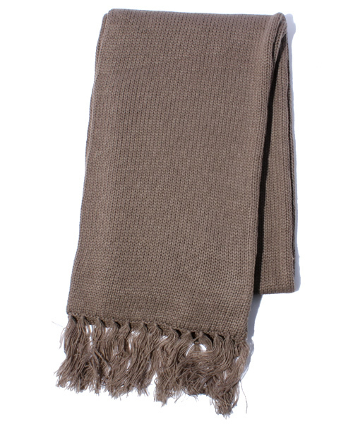 WEGO（ウィゴー）の「LGロングニットマフラー（マフラー・メンズ・ブラック/ダークグレー/ベージュ/レッド・FREE）」の3枚目の写真