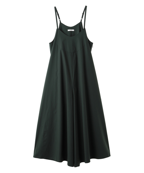 CLANE（クラネ）の「OVER LINE SALOPETTE（ワンピース・レディース・ブラック/グリーン/アイボリー・1/2）」の3枚目の写真