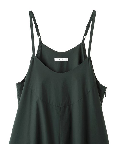 CLANE（クラネ）の「OVER LINE SALOPETTE（ワンピース・レディース・ブラック/グリーン/アイボリー・1/2）」の4枚目の写真