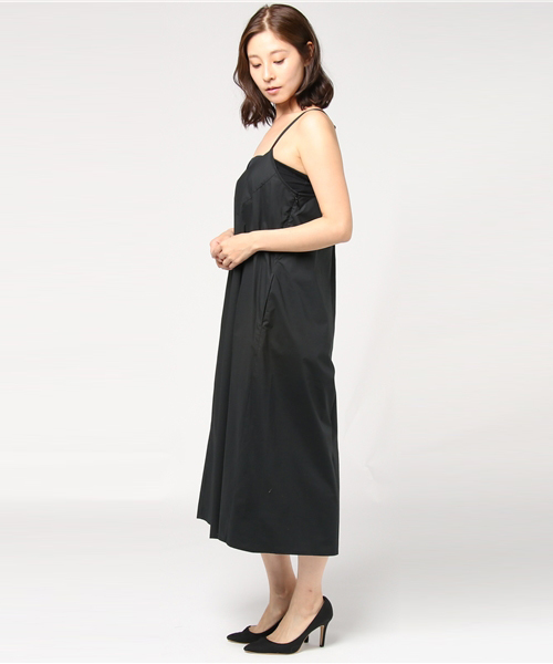 CLANE（クラネ）の「OVER LINE SALOPETTE（ワンピース・レディース・ブラック/グリーン/アイボリー・1/2）」の13枚目の写真