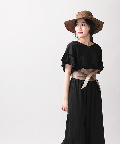 WEGO（ウィゴー）の「WEGO/2WAYフリルマキシワンピース（ワンピース・レディース・ブラック/グリーン/レッド/ワイン・FREE）」の19枚目の写真