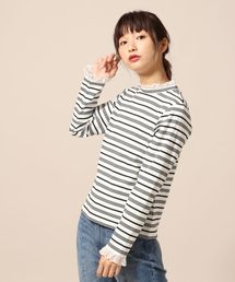 LOWRYS FARM | リブレースツキハイネックＬＳ　769225 (Tシャツ/カットソー)