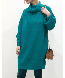 Re:EDIT | ざっくりルーズタートルネックニットワンピース(ワンピース)