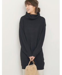 Re:EDIT | ざっくりルーズタートルネックニットワンピース(ワンピース)