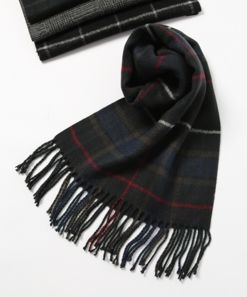 RAGEBLUE(レイジブルー)の「チェックマフラー/771925(マフラー・メンズ・ホワイト/ブラック/ネイビー/レッド/グリーン/ダークグレー・FREE)」の6枚目の写真