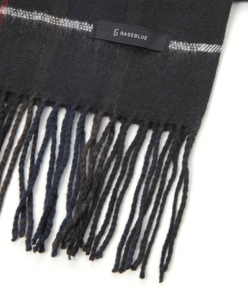 RAGEBLUE(レイジブルー)の「チェックマフラー/771925(マフラー・メンズ・ホワイト/ブラック/ネイビー/レッド/グリーン/ダークグレー・FREE)」の8枚目の写真
