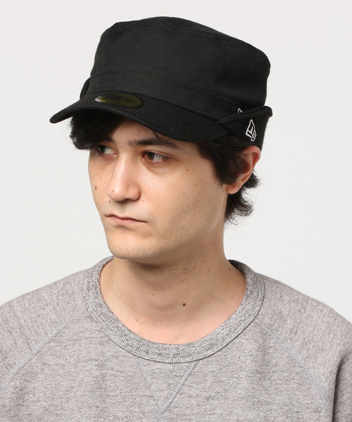 New Era ニューエラ の ニューエラ ワークキャップ 耳あて付き Wm 01 フリップダウン ウールツイル ブラック New Era キャップ Wear
