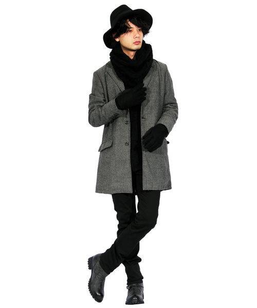 ８(eight)（エイト）の「ケーブルニット スヌード ネックウォーマー（ストール/ショール・メンズ・ブラック/ベージュ/グレー・FREE）」の5枚目の写真