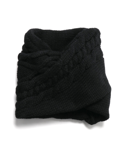 ８(eight)（エイト）の「ケーブルニット スヌード ネックウォーマー（ストール/ショール・メンズ・ブラック/ベージュ/グレー・FREE）」の16枚目の写真